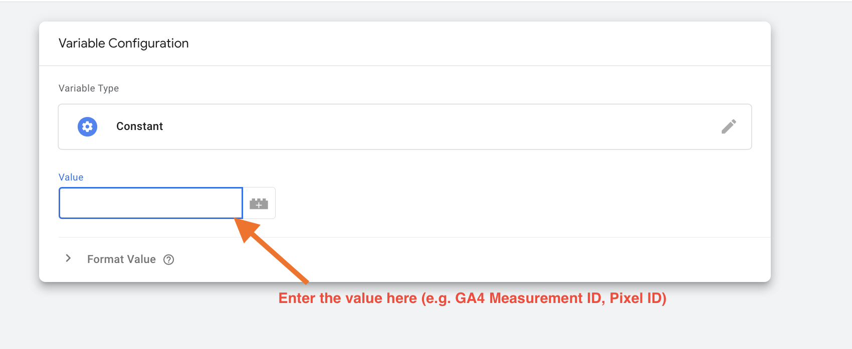 Constant variable in GTM