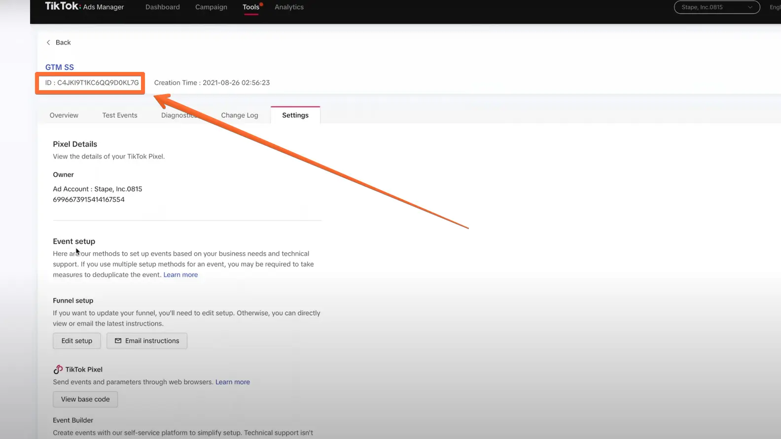 How to find your TikTok Pixel ID