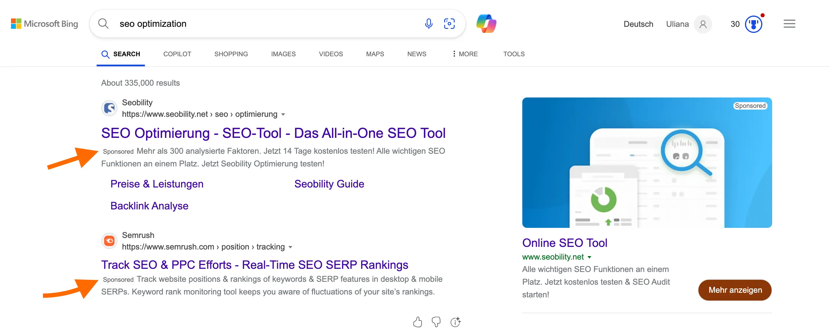 Search Ads on Microsoft Bing