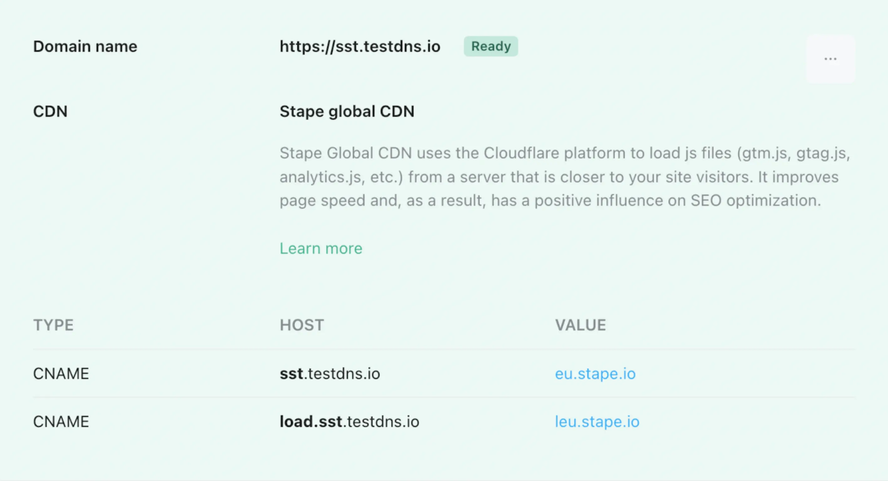 Domains (Tagging Server URLs) in Stape