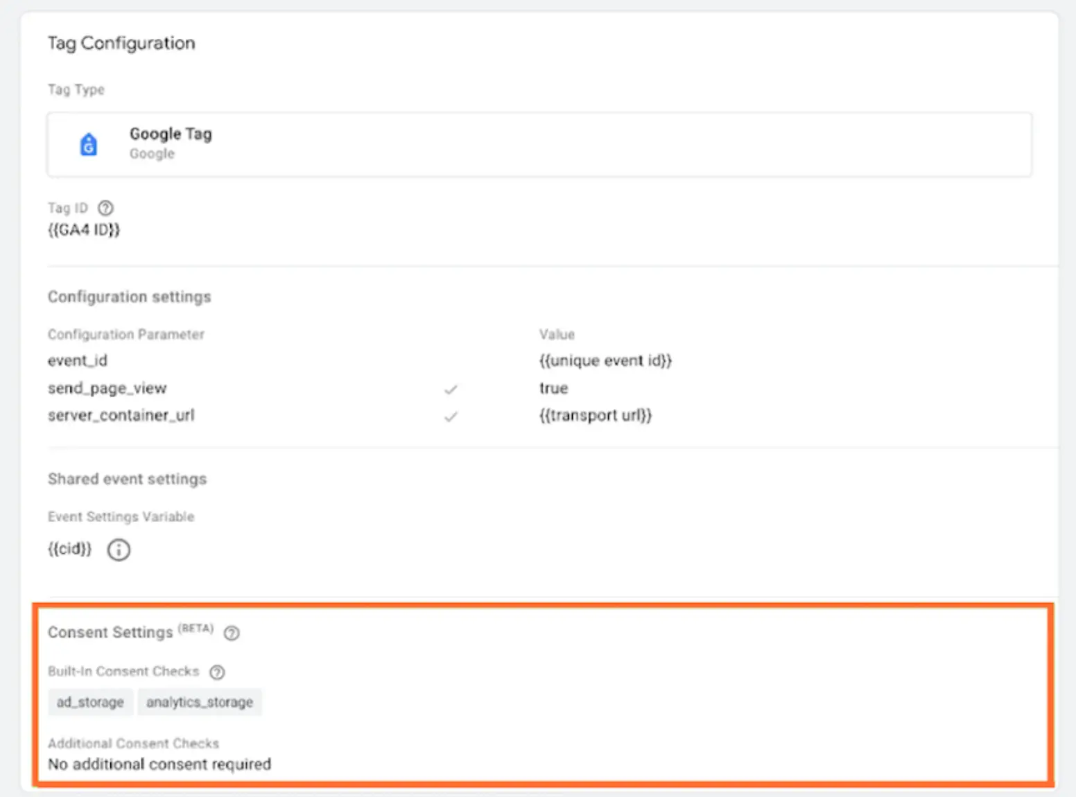 Advanced consent settings in Google Tag