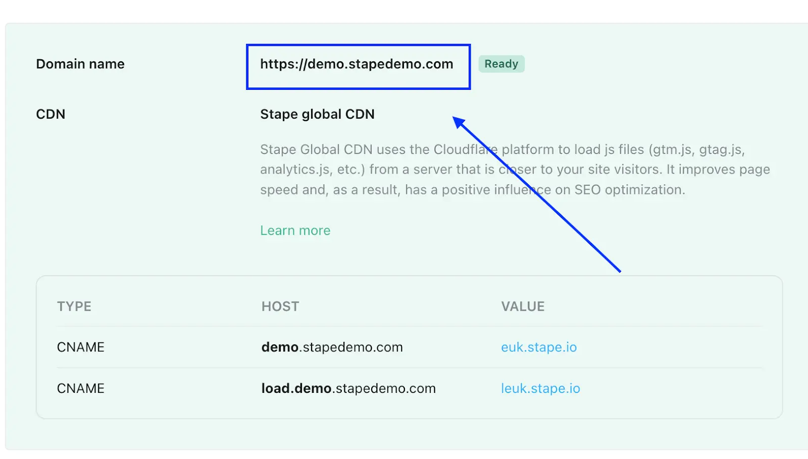 Stape domain