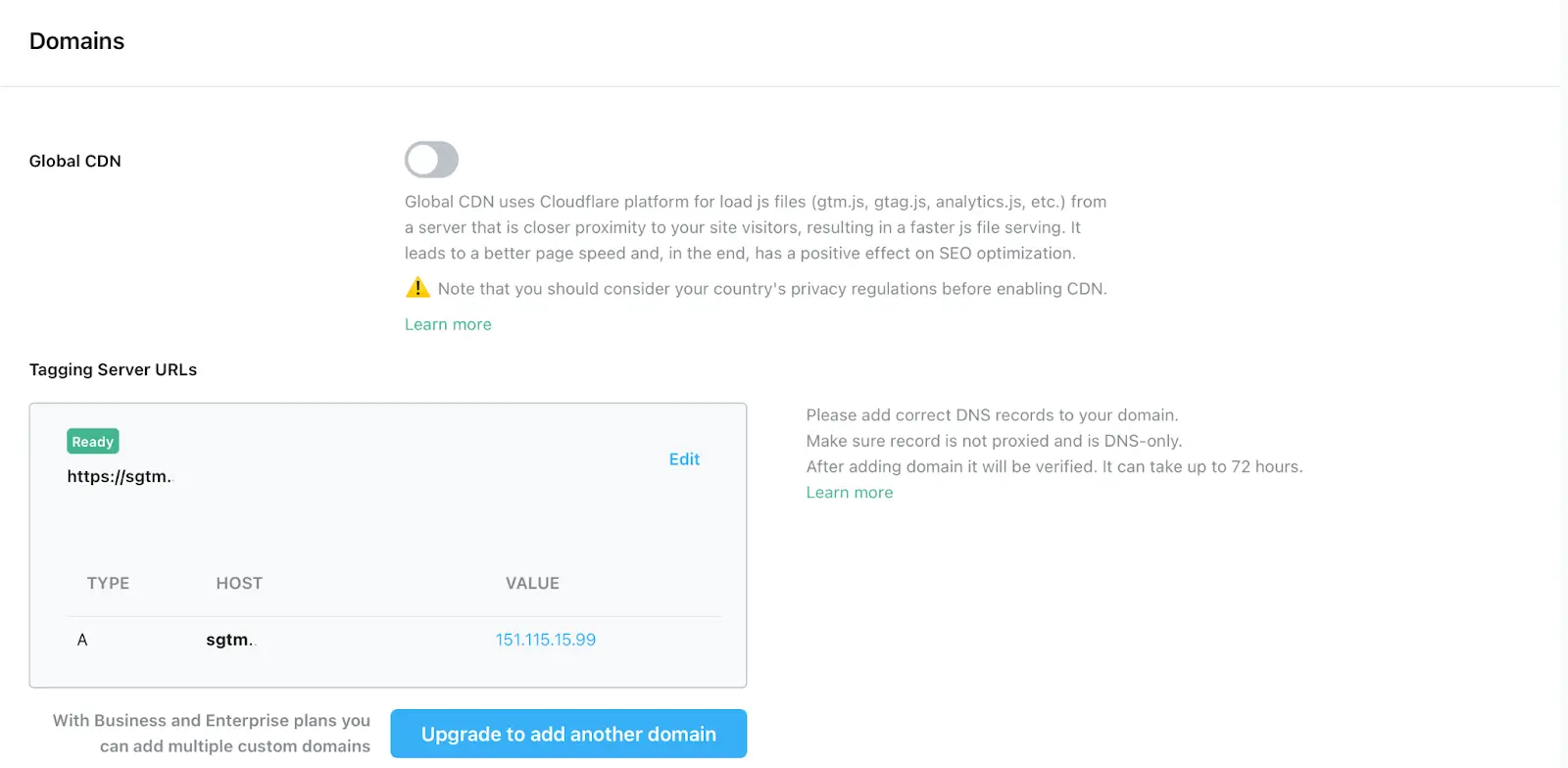 Custom domain