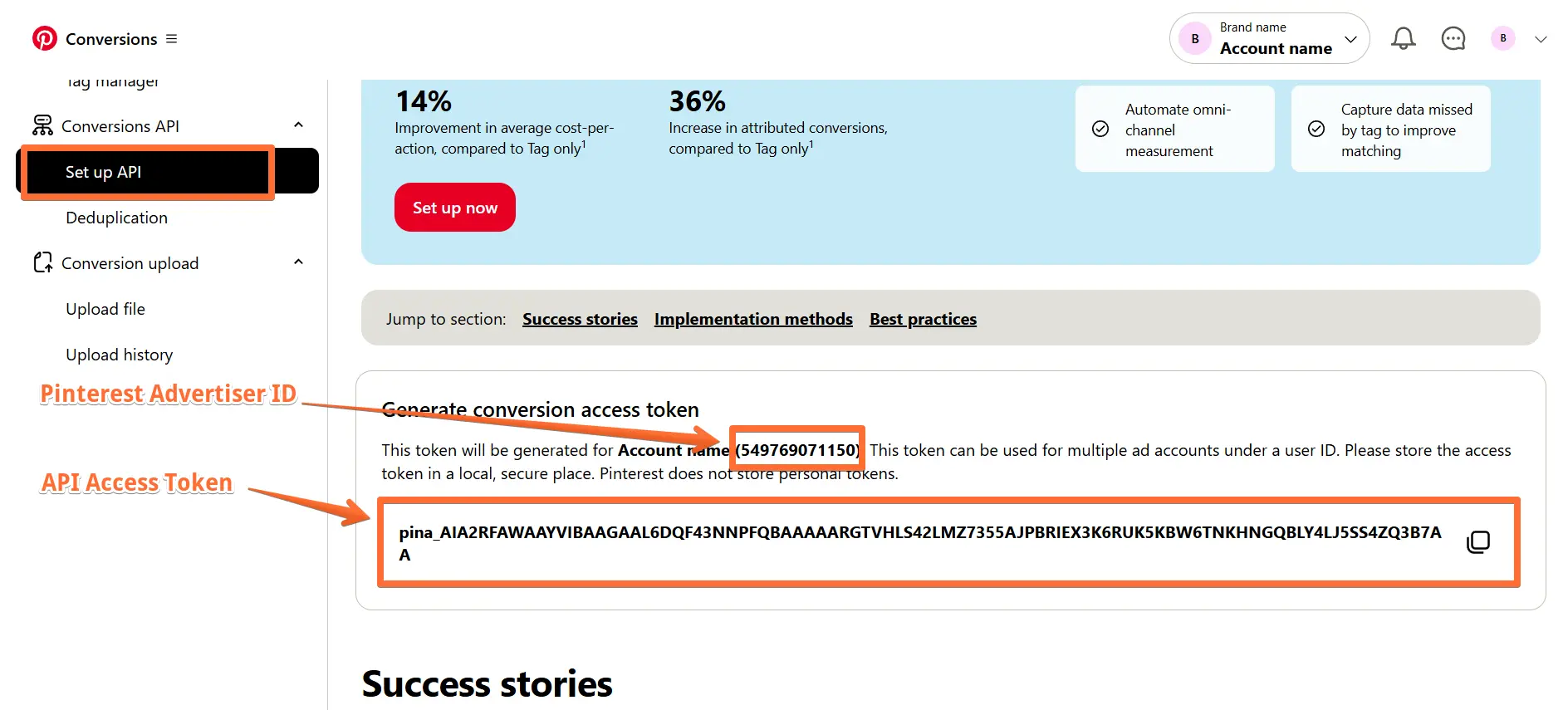 Finding Pinterest Advertiser ID and API Access Token