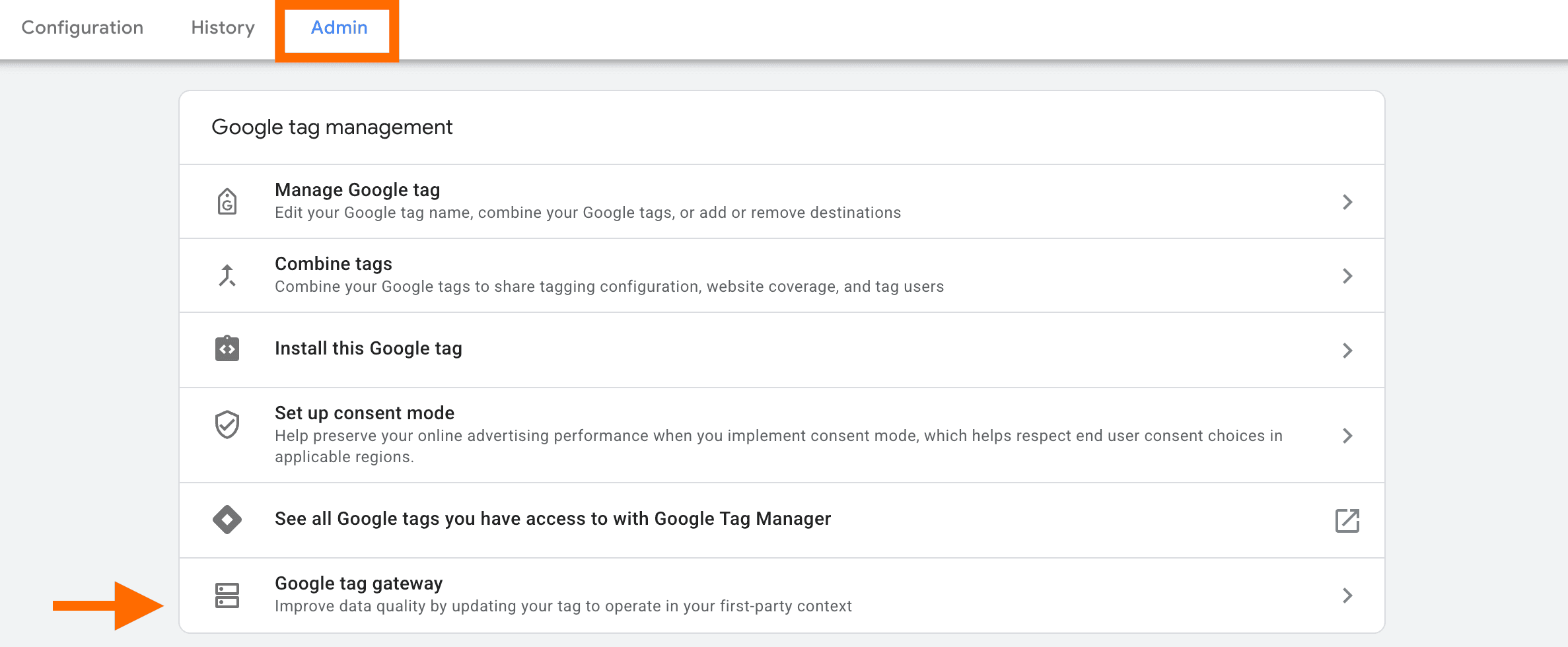 Google Tag Gateway in Google Ads