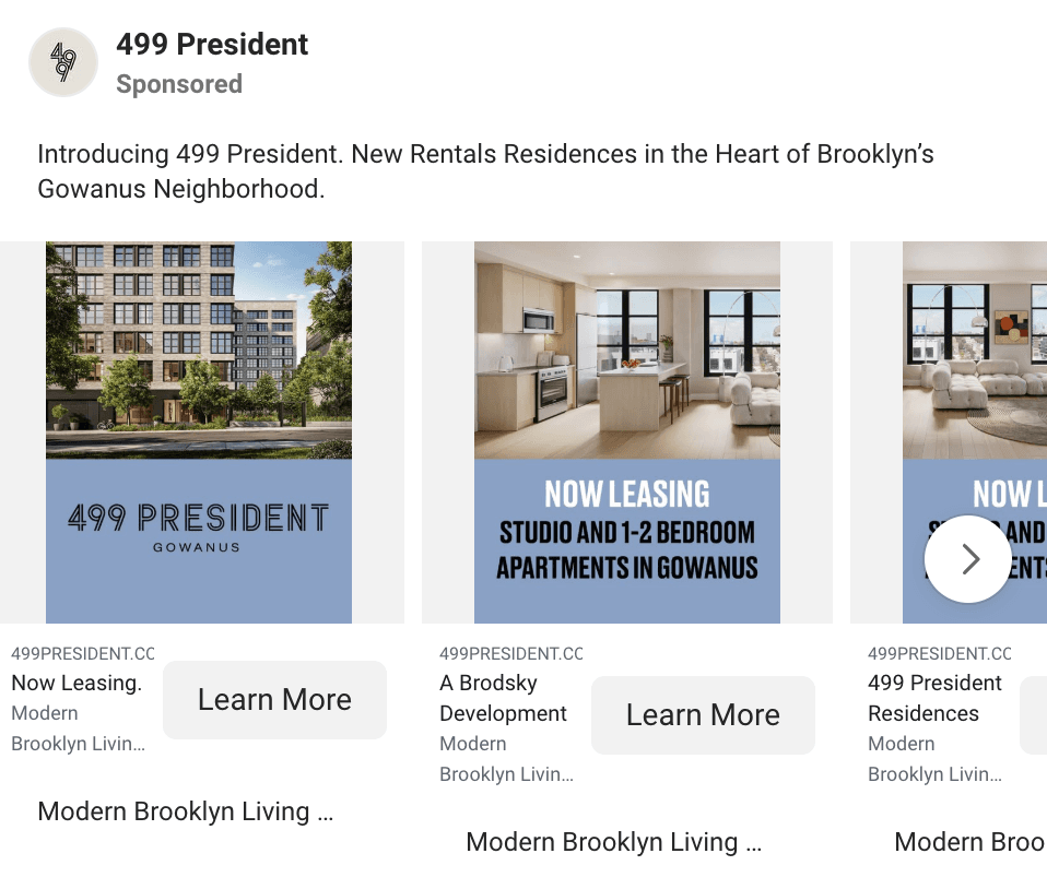 New development ad