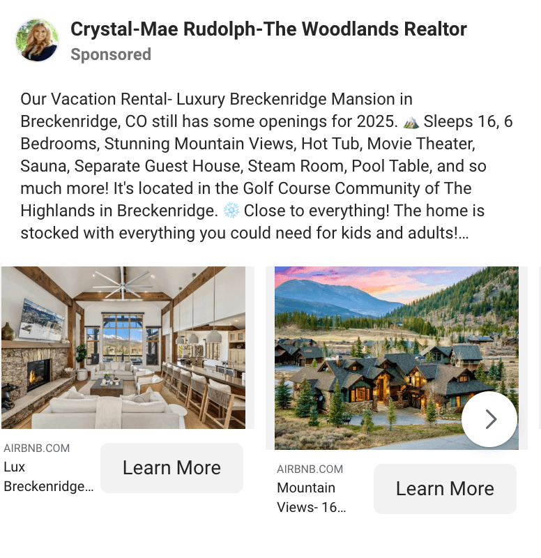Vacation rental carousel