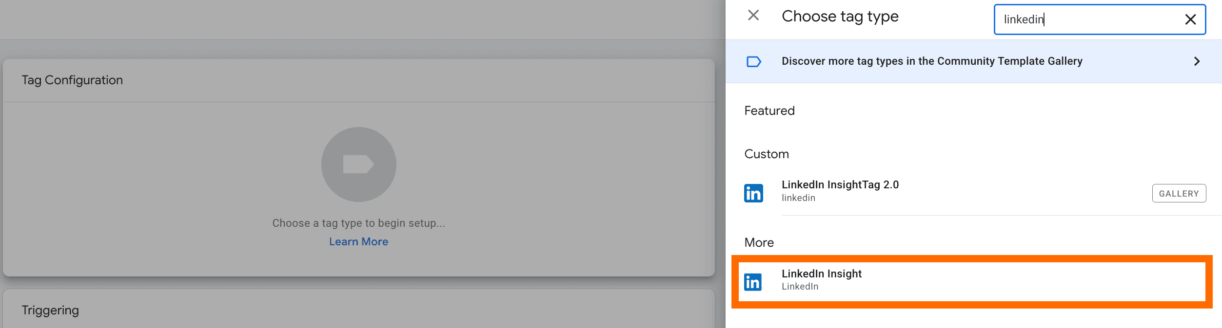 LinkedIn Insight tag in GTM