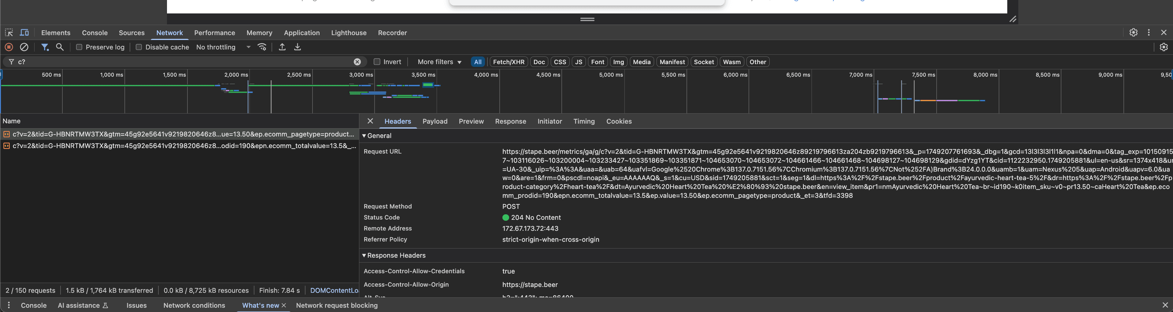 Collect hits go to the new endpoint, as FPM proxies those calls through Cloudflare Gateway