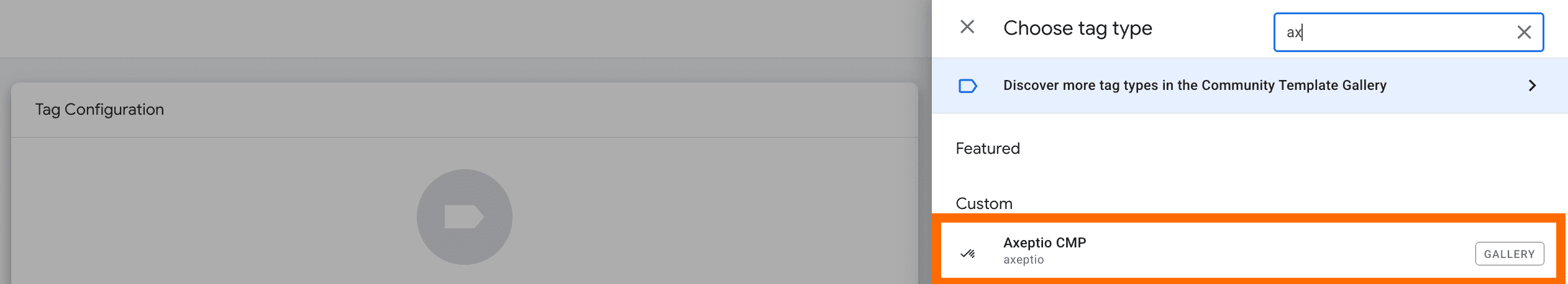 Axeptio CMP tag for web GTM