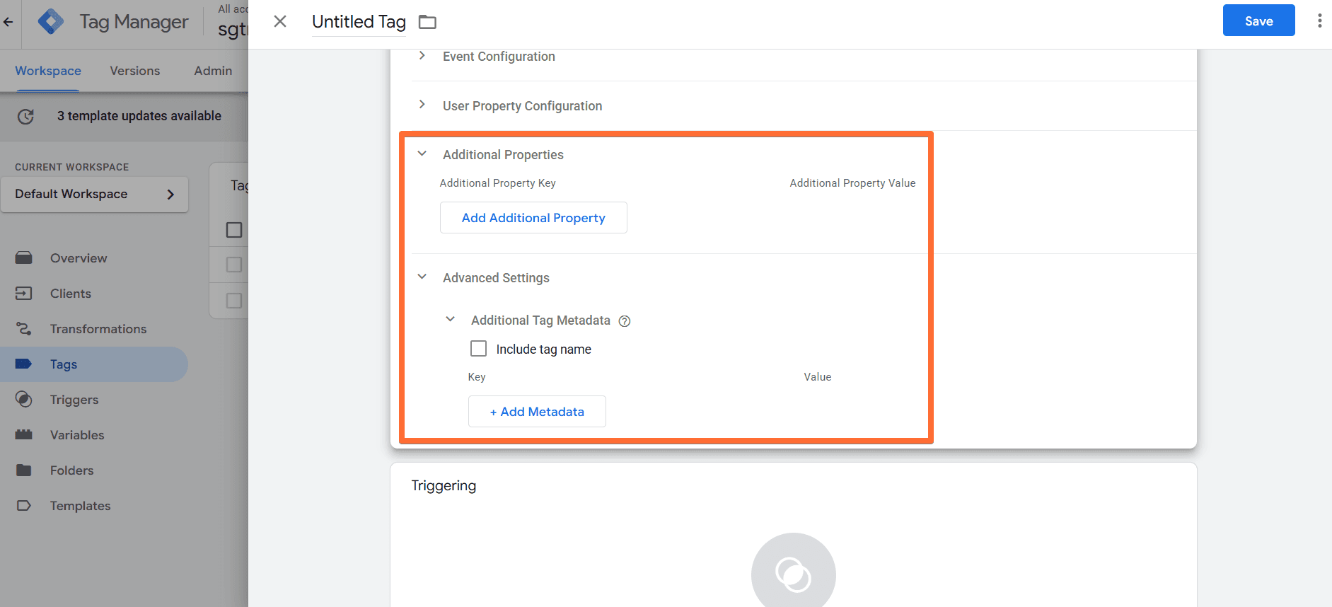 Additional Properties and Advanced Settings