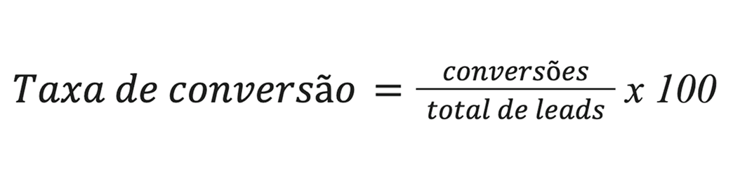 Fórmula de cálculo da taxa de conversão