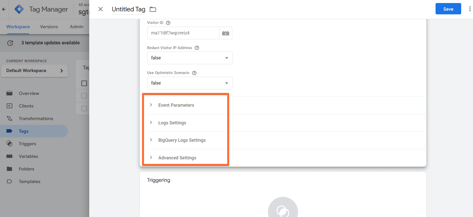 Additional settings