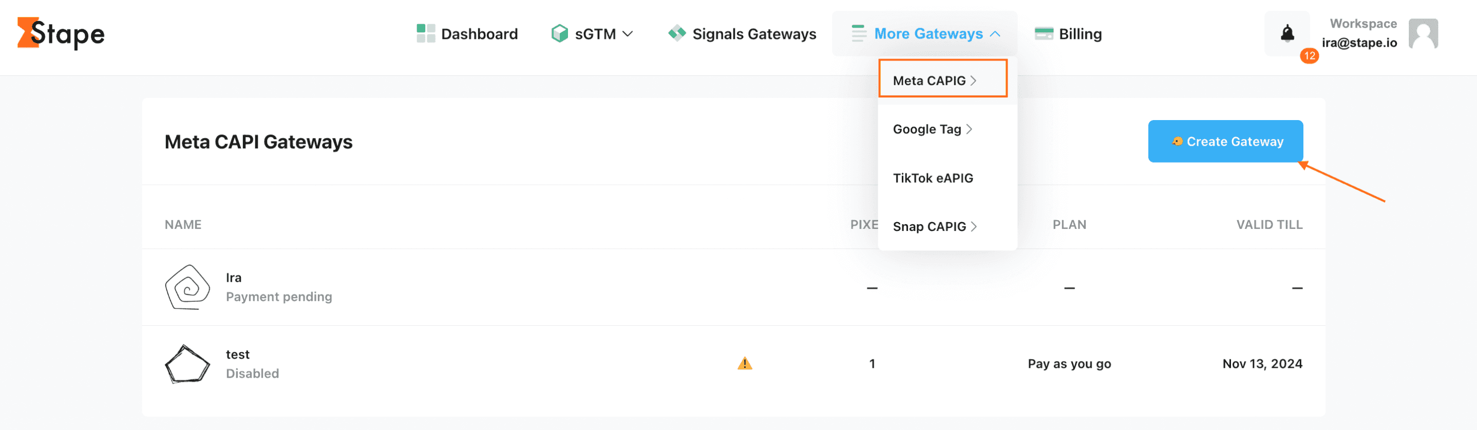 Create Meta CAPIG