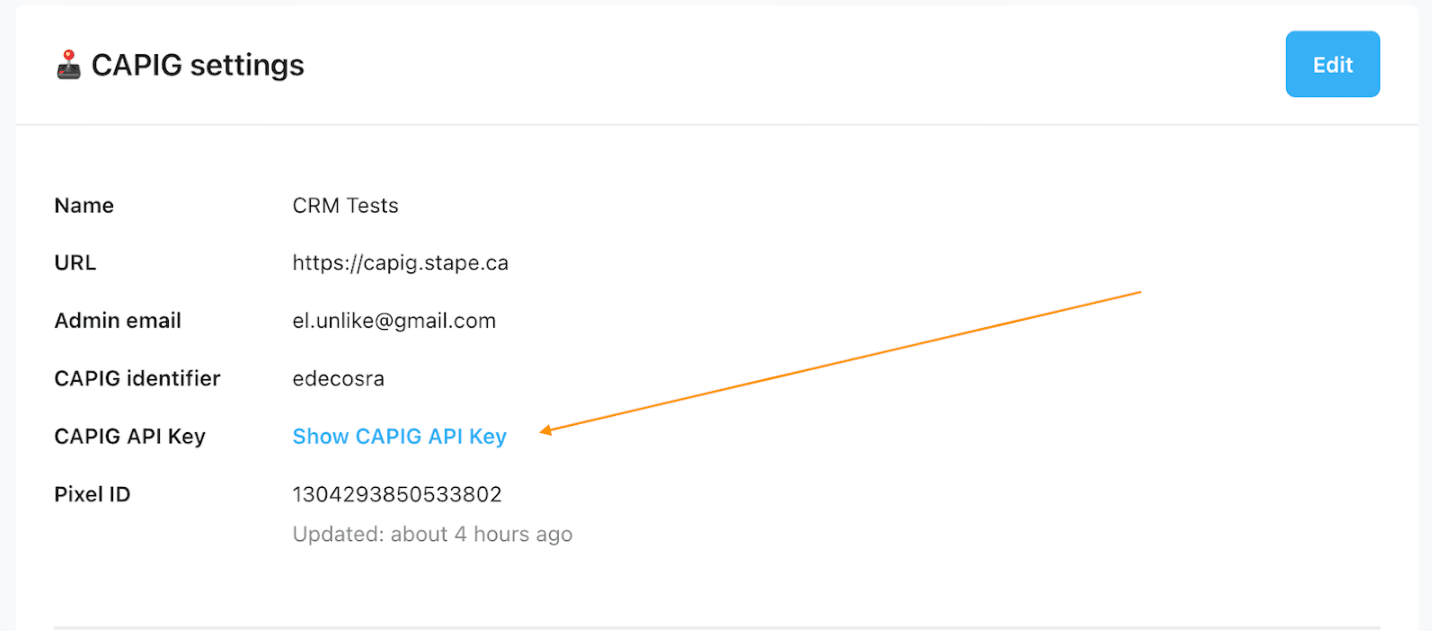 CAPIG API Key