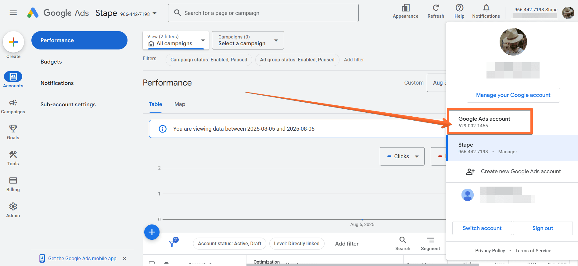 How to find the Operating Customer ID