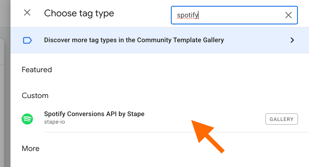 Spotify as tag configuration