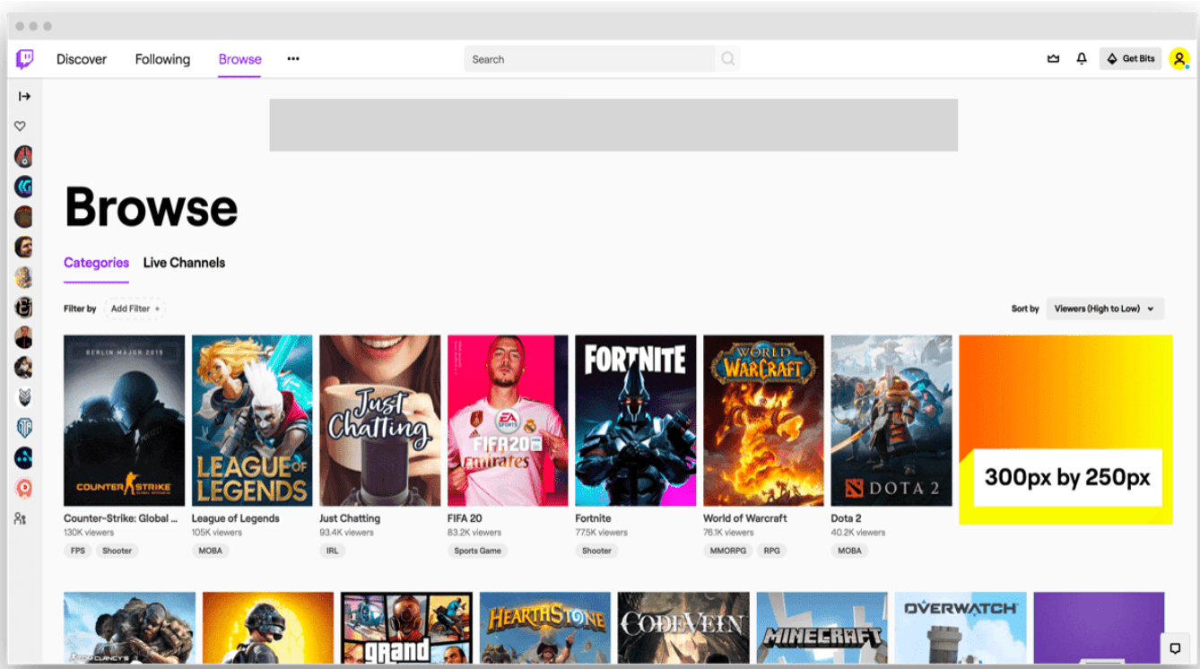 Twitch's banner