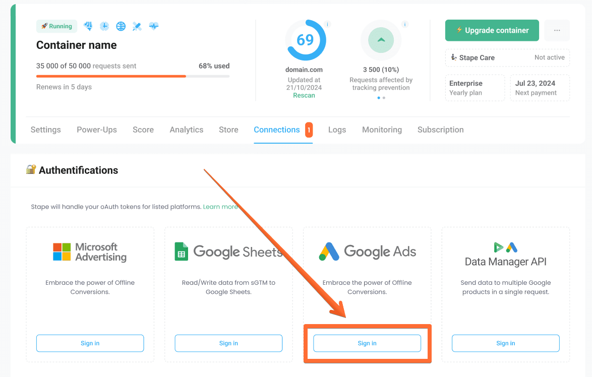 Connect Google Ads
