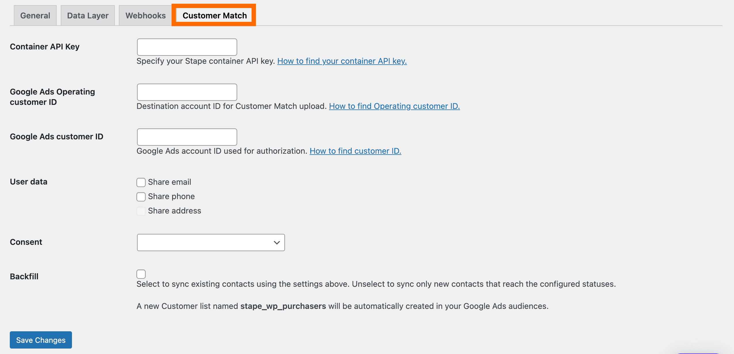 Customer Match in WooCommerce plugin
