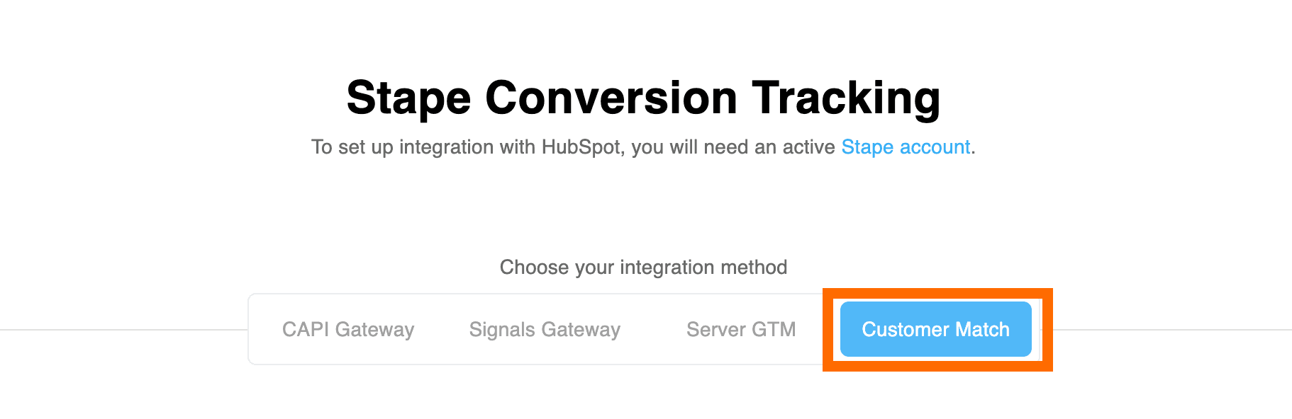 Customer Match tab in HighLevel CRM app