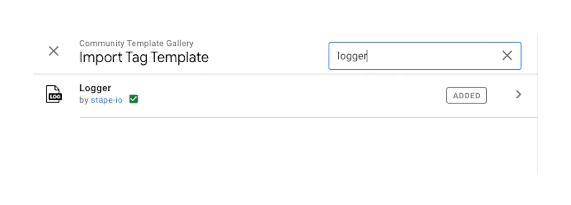 Import Tag Template
