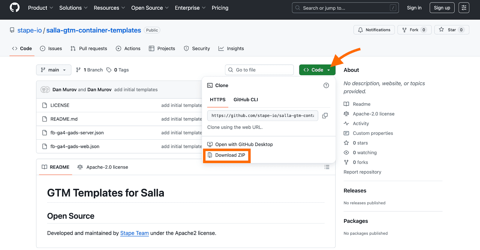 Download Salla templates from GitHub