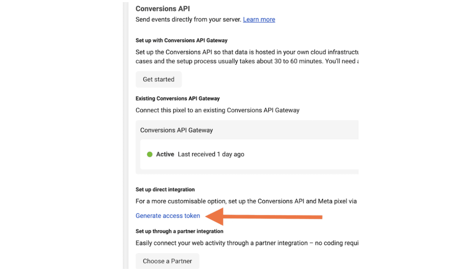 Generate access token
