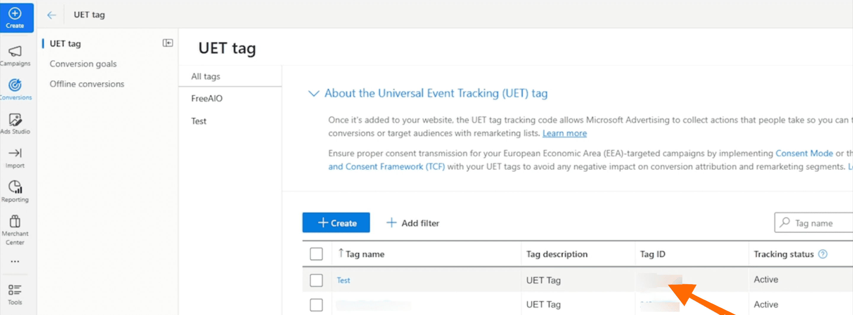 Microsoft UET Tag ID