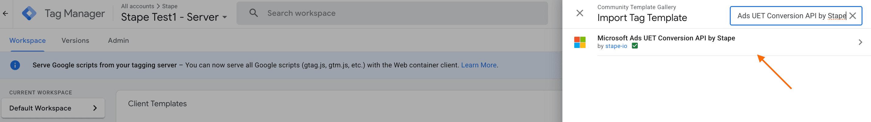 Add tag to workspace