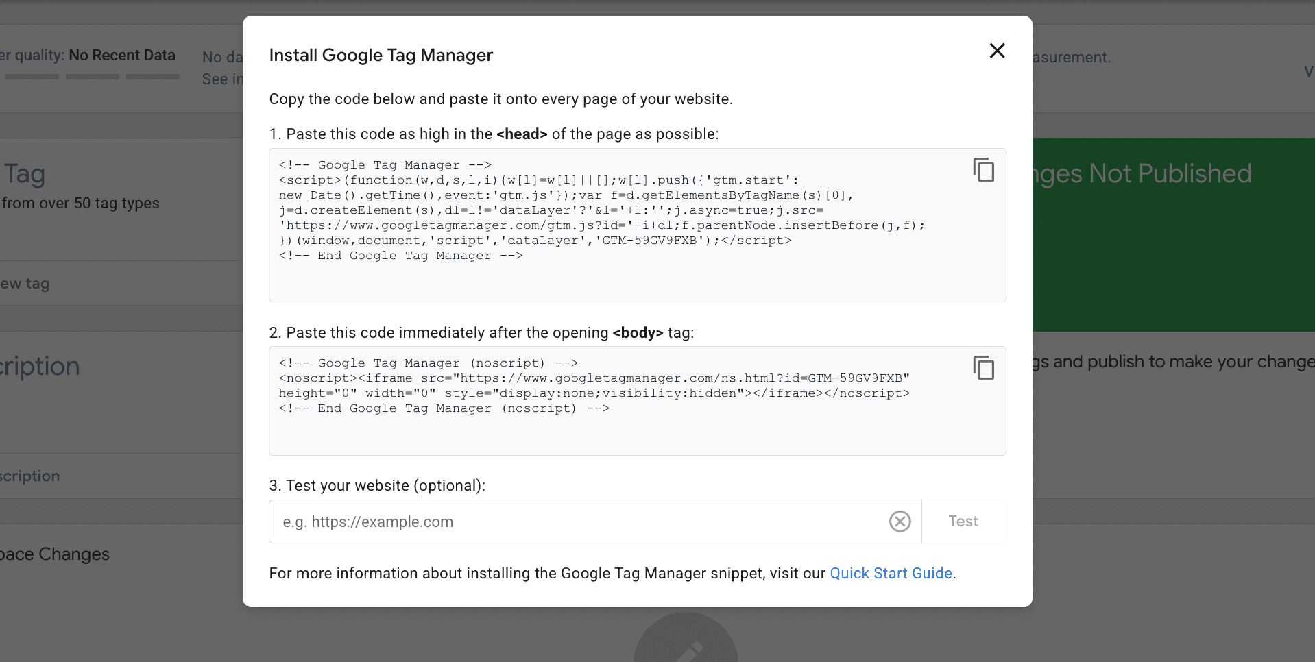 Install GTM