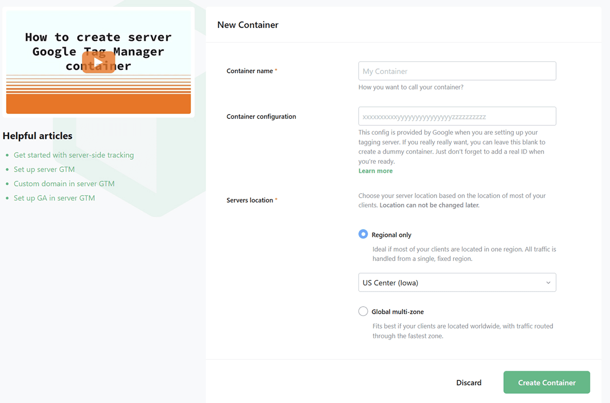 Create an account with Stape and host