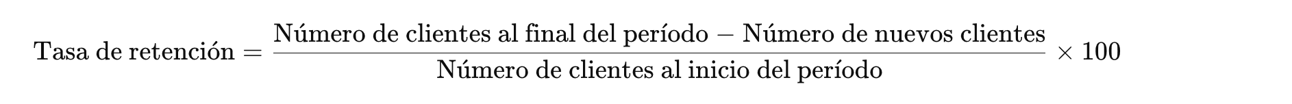 Fórmula para calcular la tasa de retención