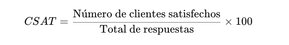 Fórmula de cálculo del CSAT