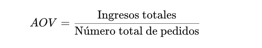 Fórmula de cálculo del AOV