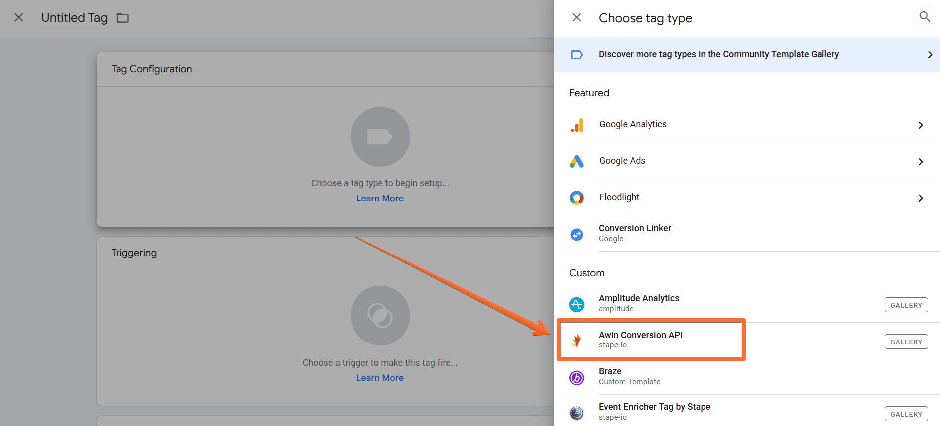 Select Awin Conversion API