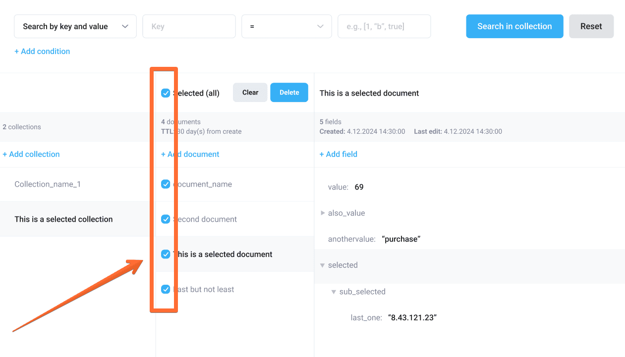 Bulk actions