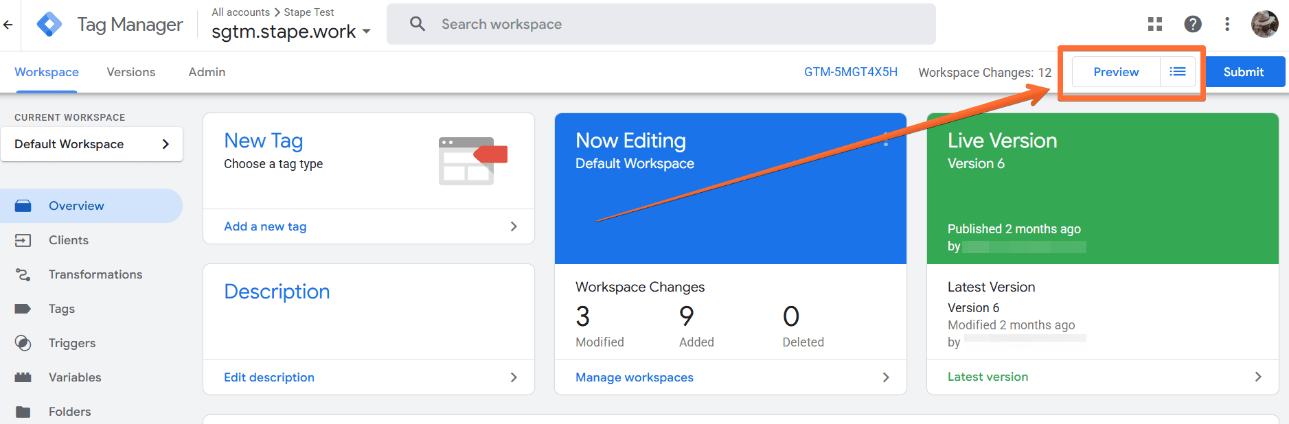 GTM Preview Mode