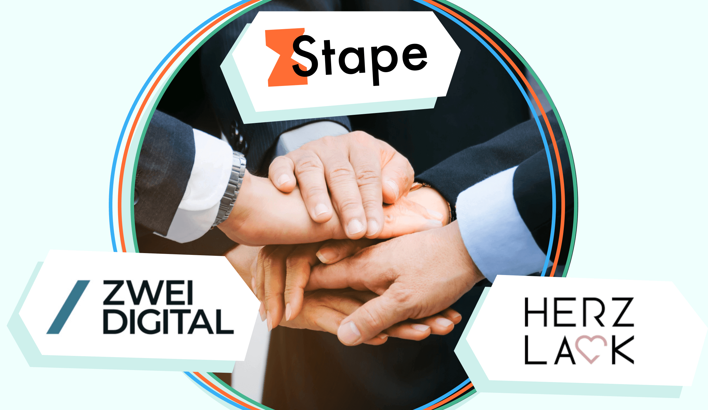 Stape &amp; ZweiDigital &amp; Herzlack collaboration hands image