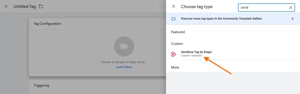 Sendlane tag by Stape