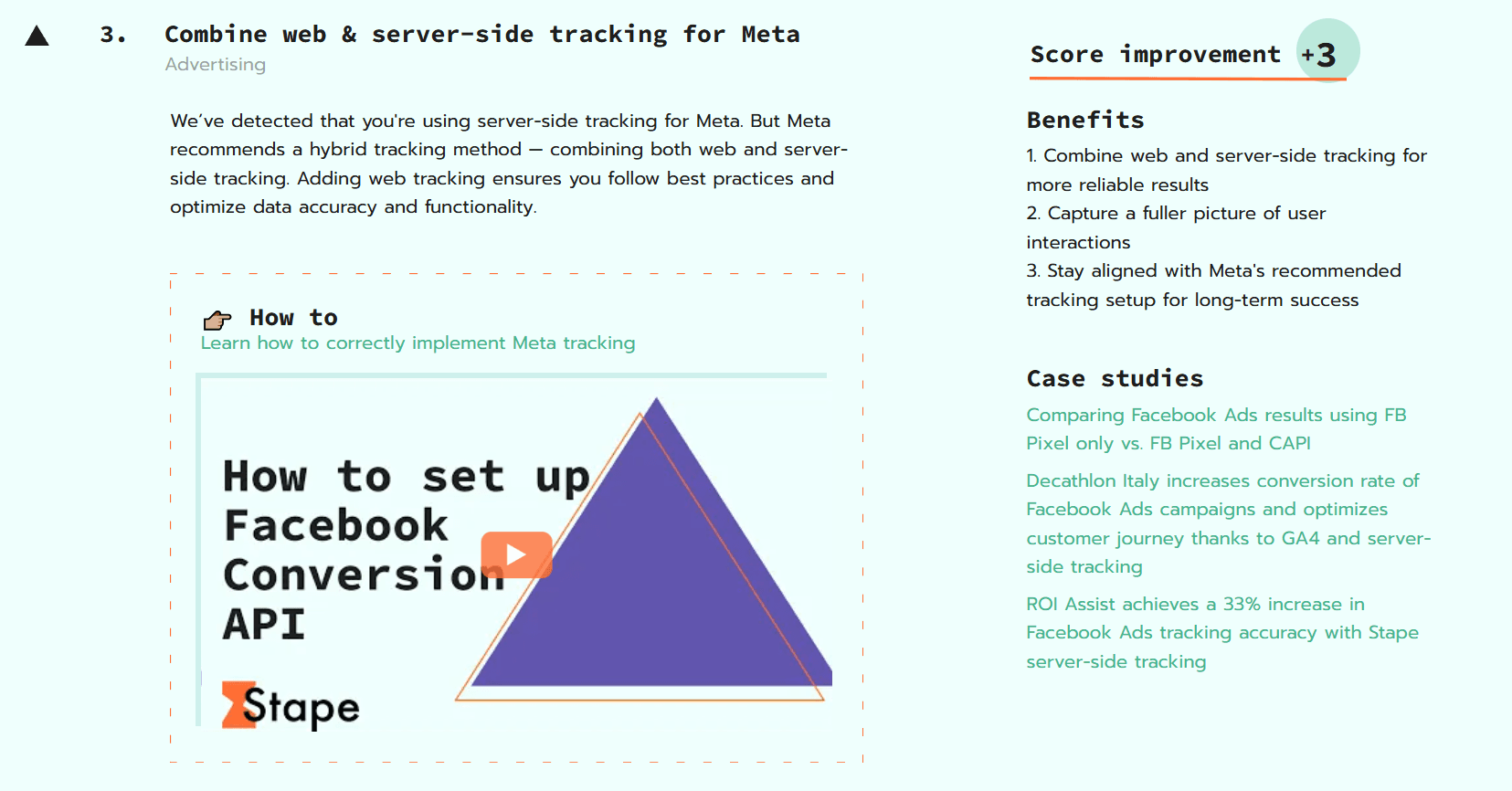 Detailed recommendations