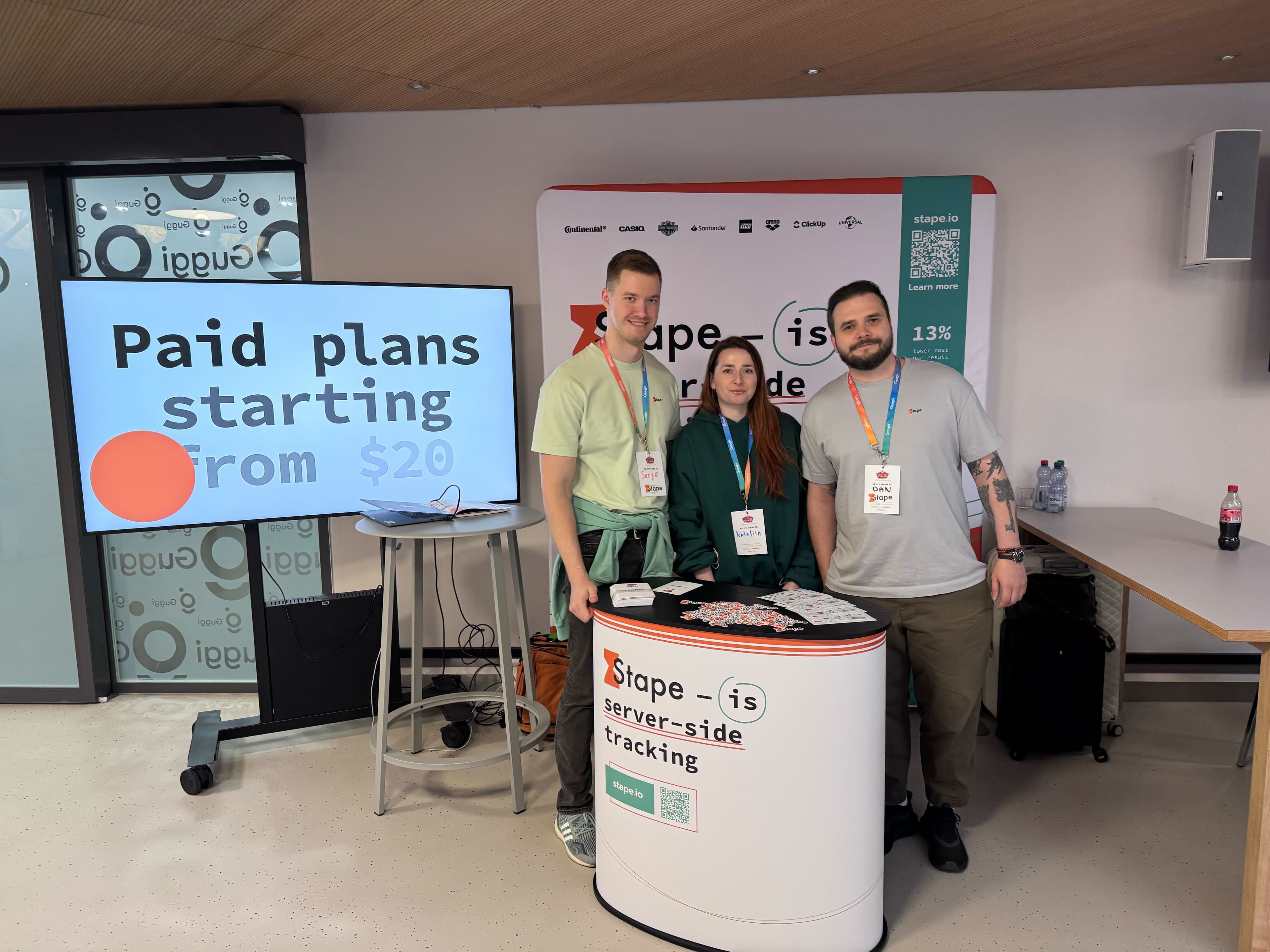 Stape participating in MeasureCamp Zurich 2025 - Stape stand