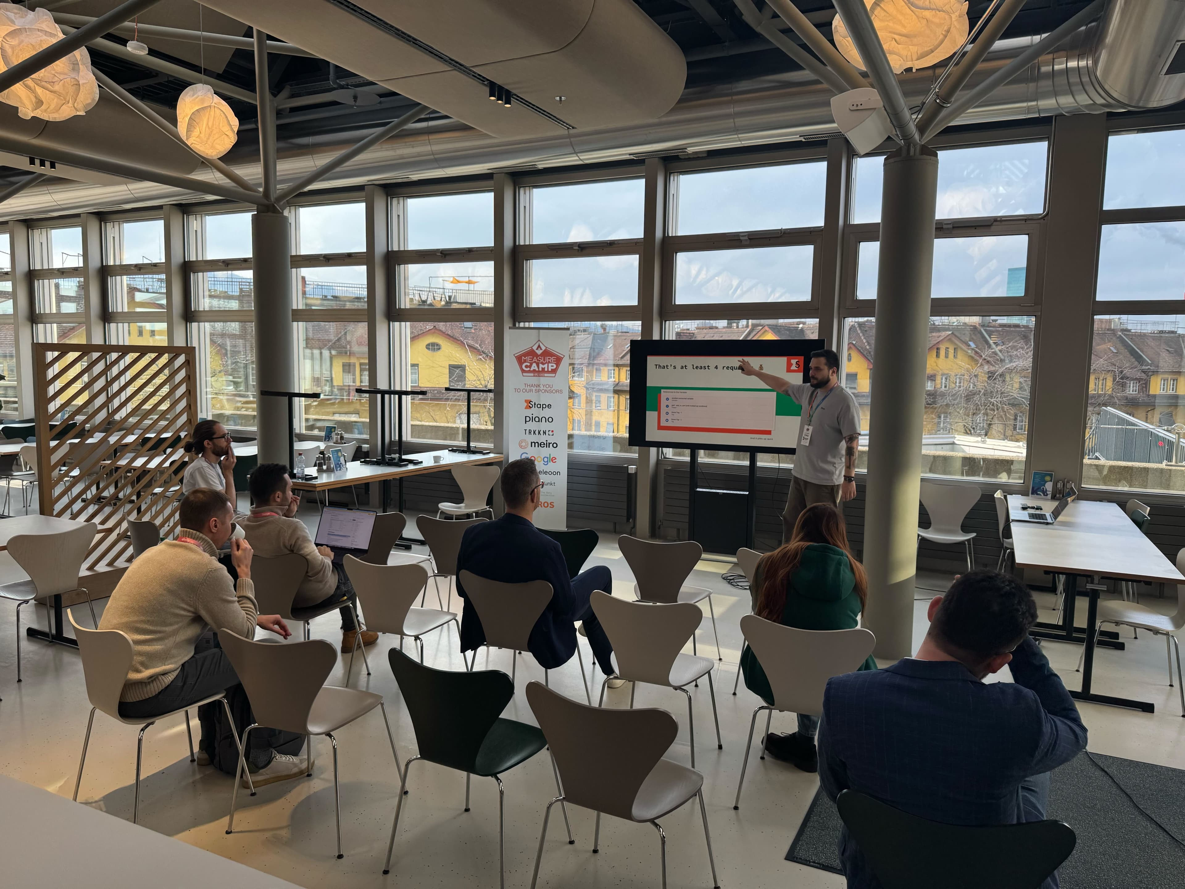 See Stape in action at MeasureCamp Zurich 2025 - Dan presenting