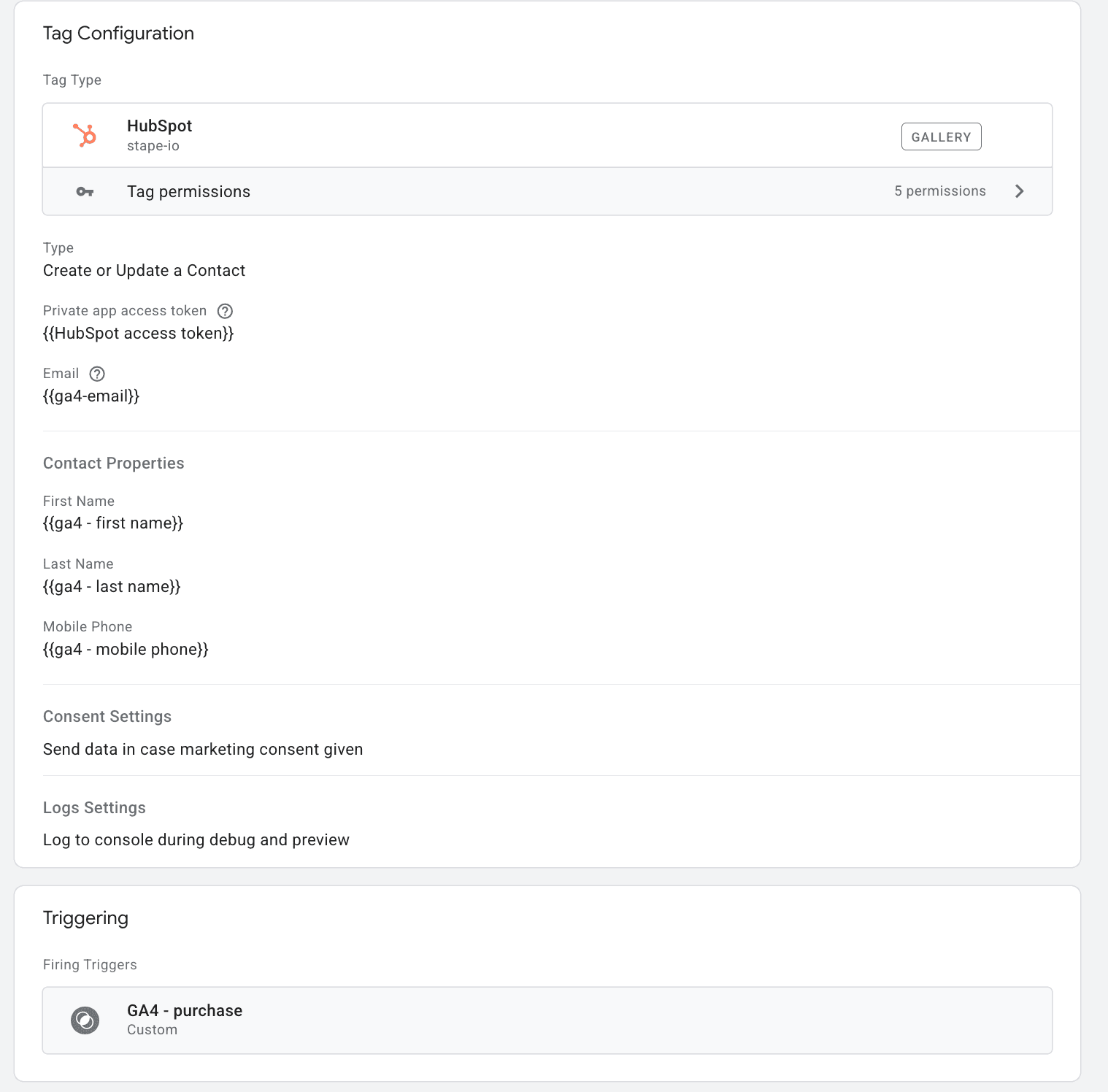 Create or update contact