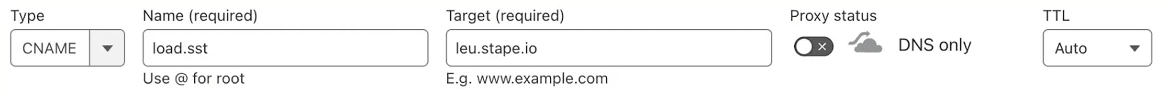 If you use Global CDN, set the additional CNAME record