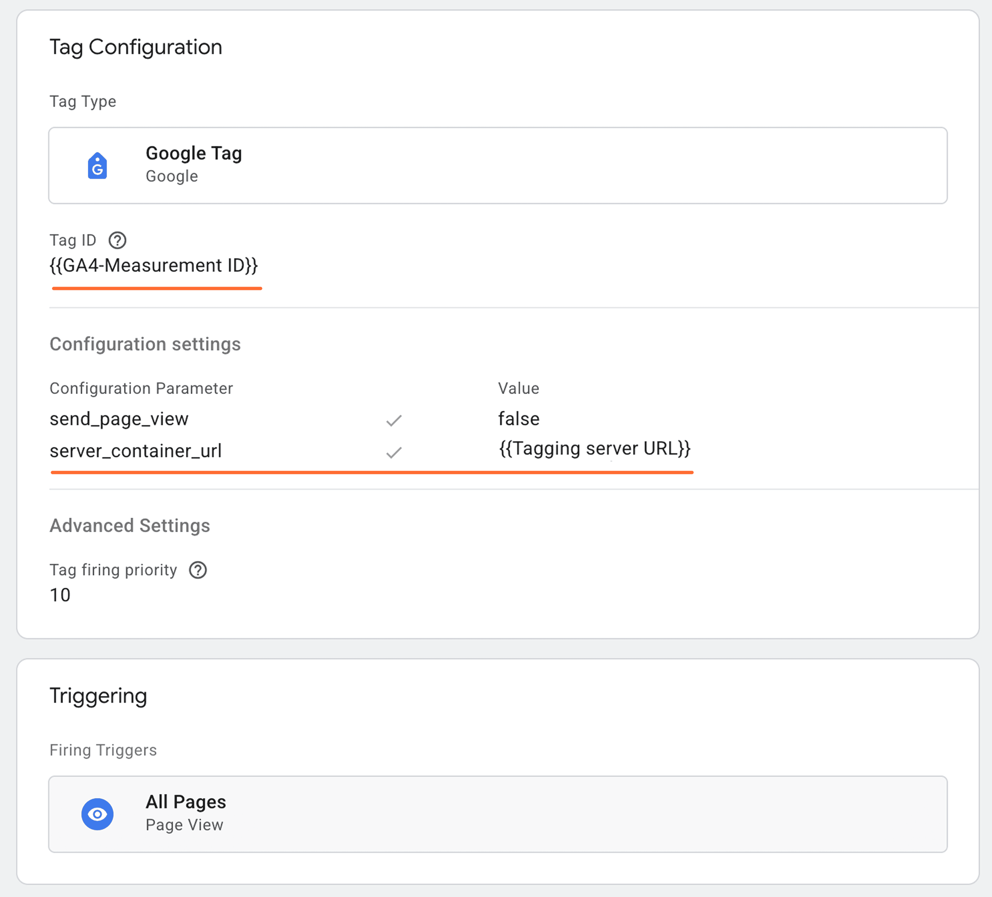 Add your server container URL to Google Tag settings &nbsp; &nbsp; &nbsp; &nbsp;