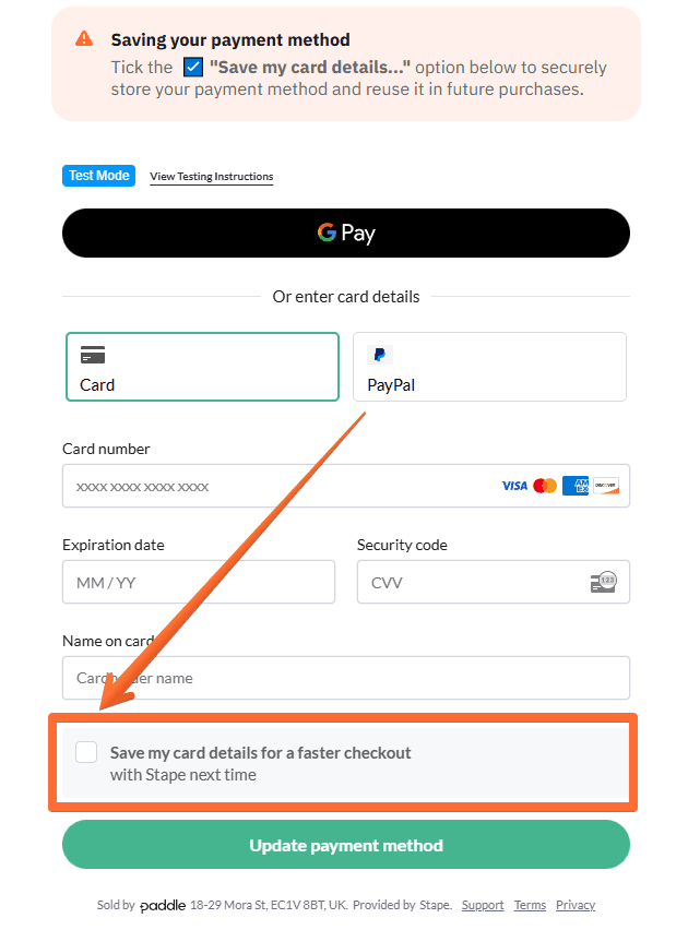 Be sure to tick this box!