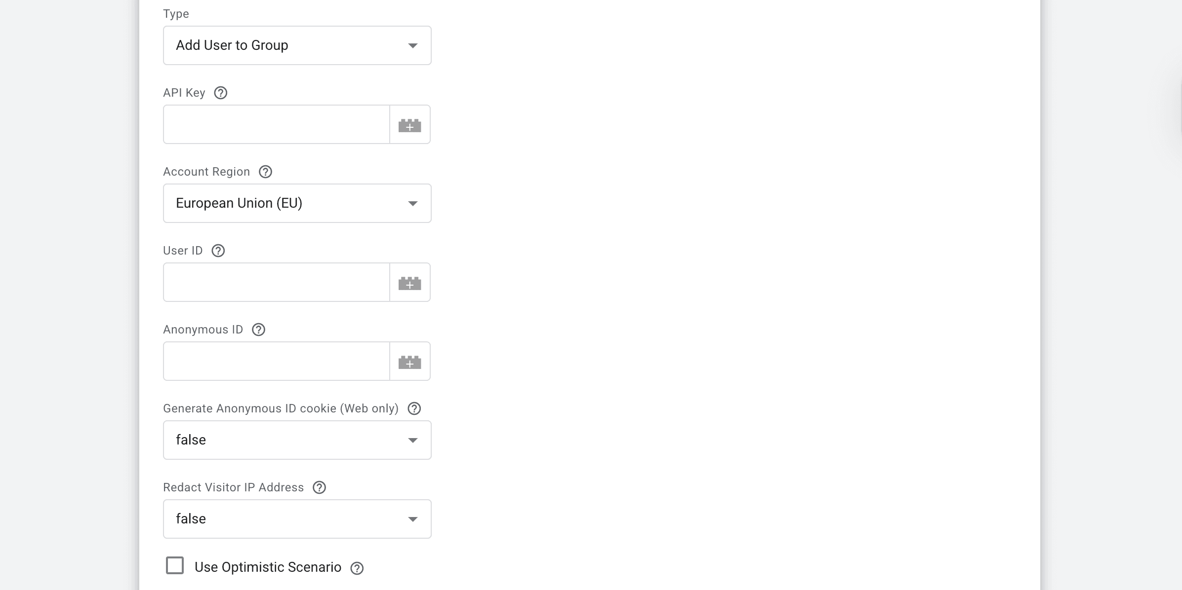 Add User to Group form to fill out