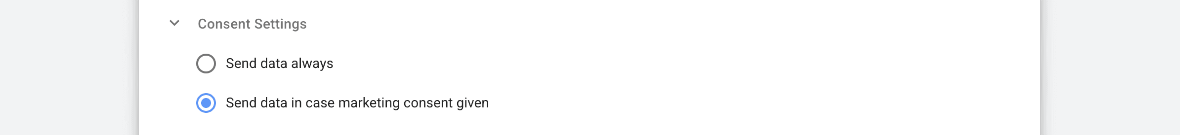 Consent Settings section to fill out