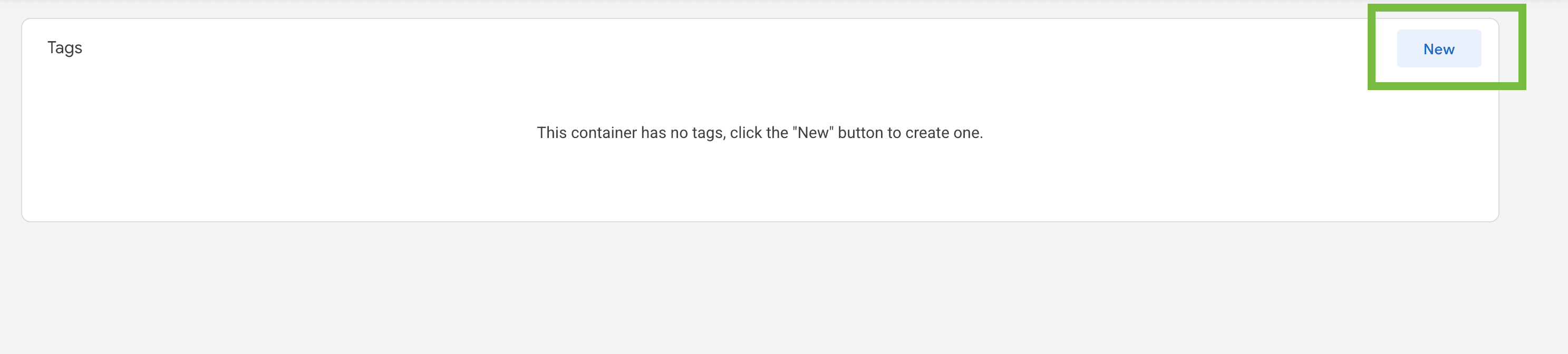 Tags on tagmanager.google.com